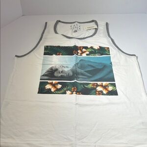 Free State White and Gray Tank Top